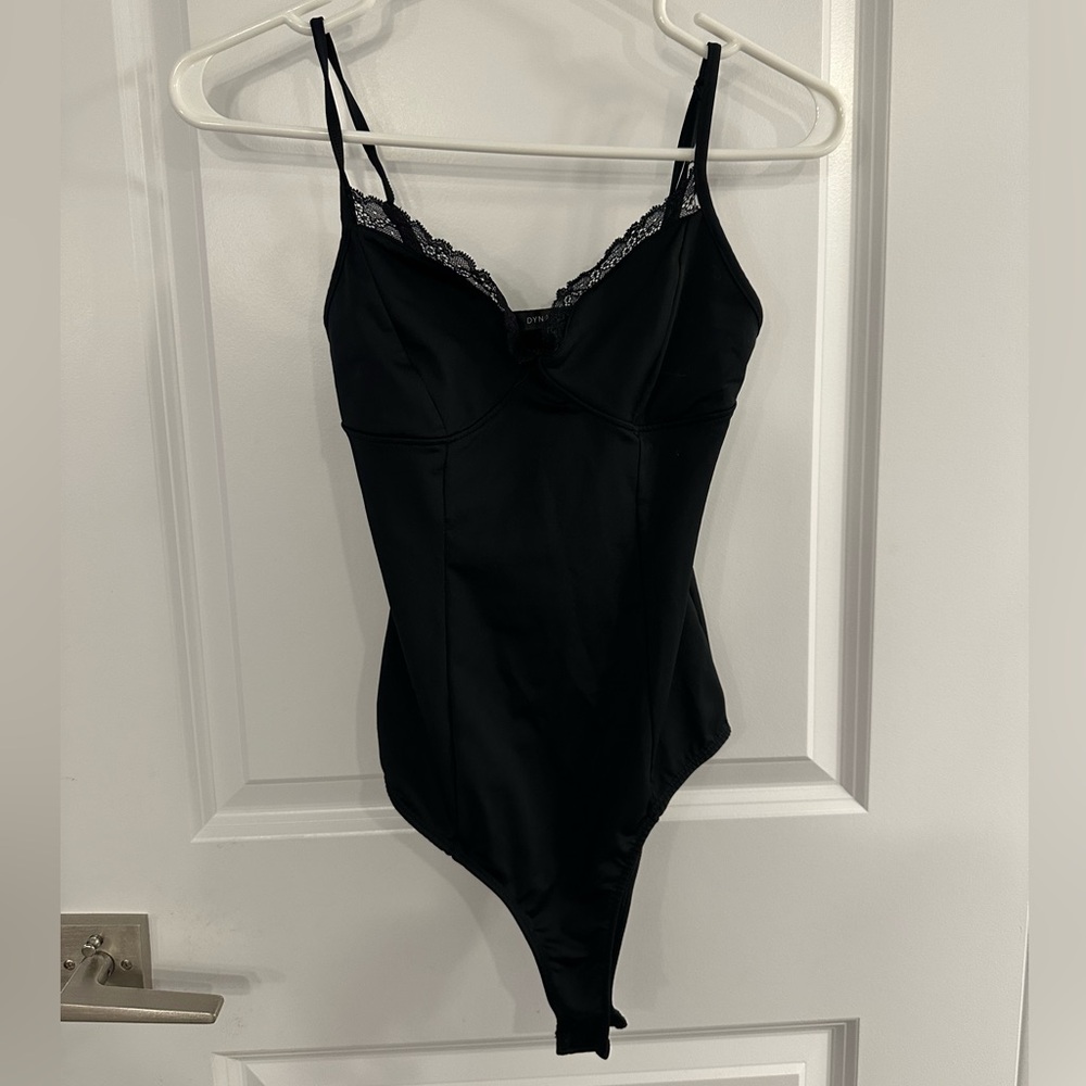 Dynamite Black Lace Detail Bodysuit